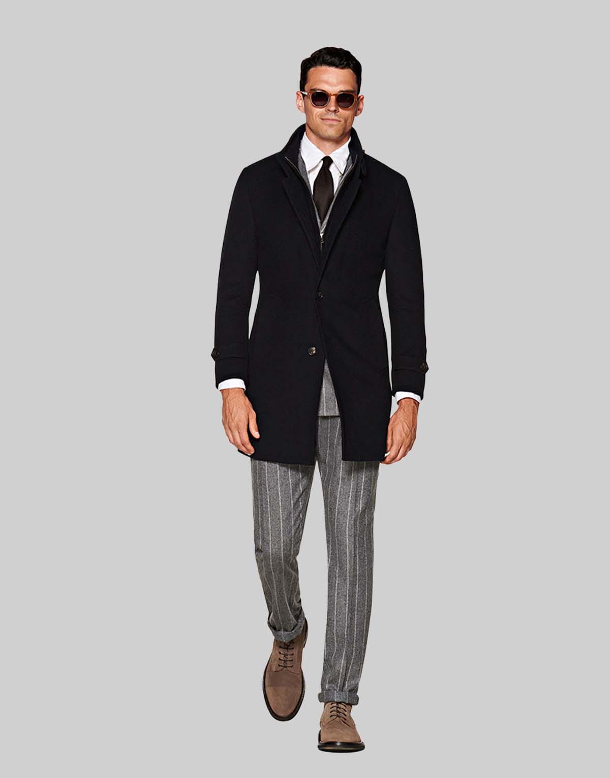 Custom-made long pure wool coat-s8812